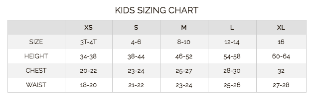 Kerrits Kids Size Chart